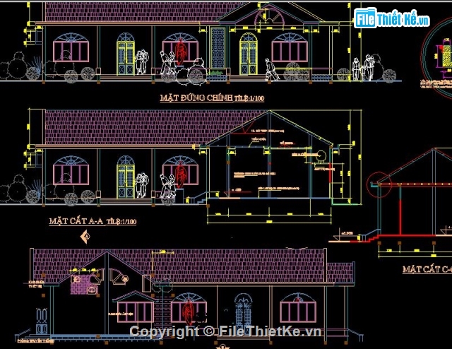 Bản vẽ,nhà thờ cấp 4,thiết kế nhà thờ,mẫu nhà thờ đẹp